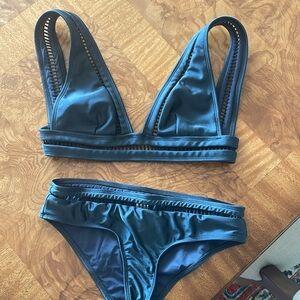 Zimmerman Dark Grey Metallic Bikini Size 1